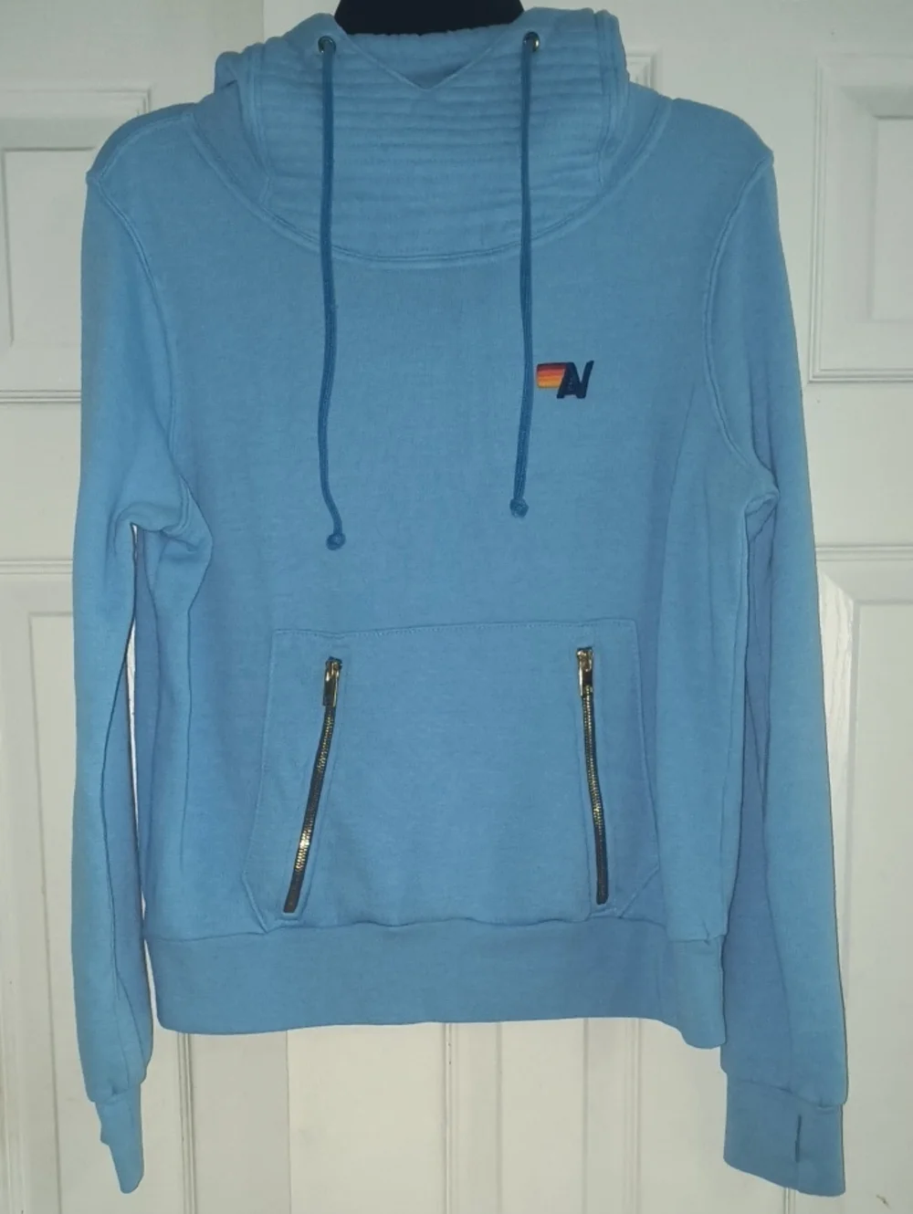 Aviator Nation Ninja Hoodie Sky Blue Size S